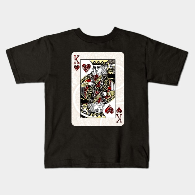 King of hearts Kids T-Shirt by Lamink
